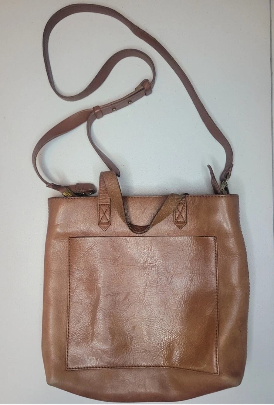 Madewell Crossbody Cow Leather Bag Purse Brown Timeless Staple Piece Minimalist